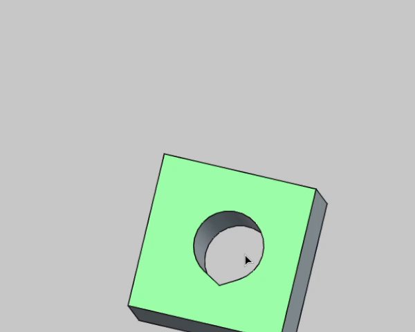 Trou en goutte dans FreeCAD