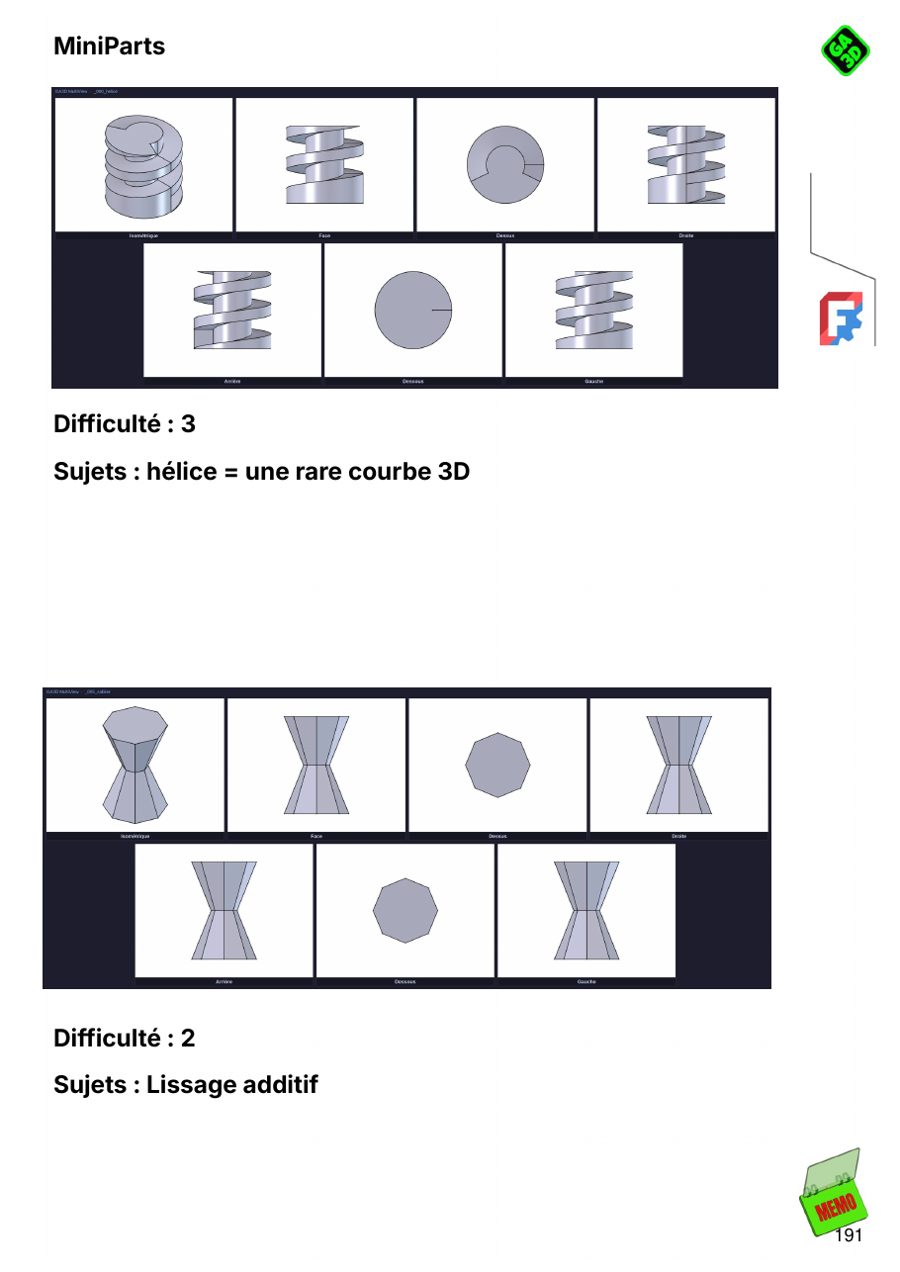 MiniParts de difficulté 3