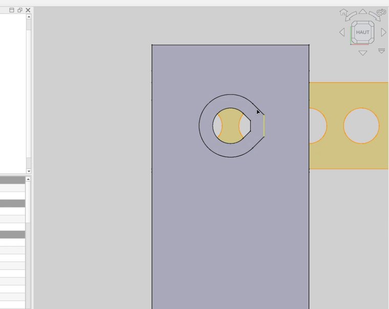 Trou horizontal en goutte